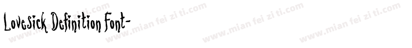 Lovesick Definition Font字体转换